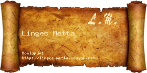 Linges Metta névjegykártya
